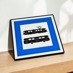 Magnet - Haltestellenschild - Straßenbahn und Bus