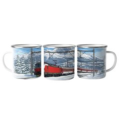 Enamel mug - locomotive Siemens Vectron ZSSK
